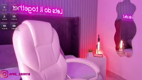 Snapshot of april_ebony18_ chatting on February 19, 10:34 am April online show from February 19, 10:34 am