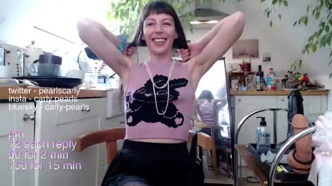 Snapshot of carlypearls chatting on October 3, 9:06 am Carly Pearls online show from October 3, 9:06 am