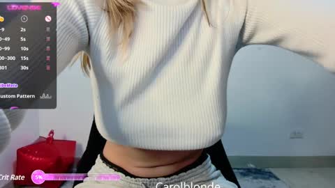 Snapshot of carolblonde chatting on February 22, 6:06 am Char online show from February 22, 6:06 am