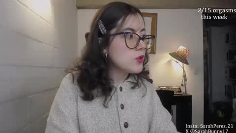 Snapshot of cherrybunny21 chatting on January 12, 3:39 am Sarah Prez online show from January 12, 3:39 am