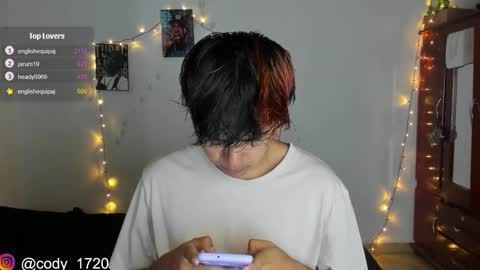 Snapshot of cody_evanss chatting on February 17, 1:22 pm cody online show from February 17, 1:22 pm