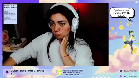 Snapshot of cuteambervi chatting on October 7, 9:11 pm Princess Amber online show from October 7, 9:11 pm