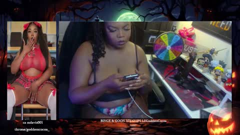Snapshot of goddesscocoaa chatting on October 15, 8:59 am Goddess Cocoa online show from October 15, 8:59 am