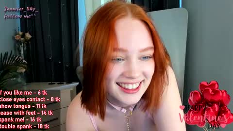 Snapshot of jennifer_shy_ chatting on February 14, 7:49 am Jennifer online show from February 14, 7:49 am