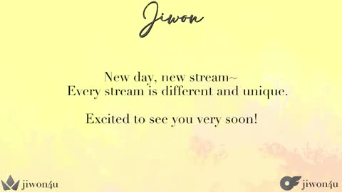 Jiwon online show from February 1, 11:13 pm