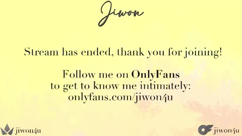 Snapshot of jiwon4u chatting on February 14, 4:15 am Jiwon online show from February 14, 4:15 am
