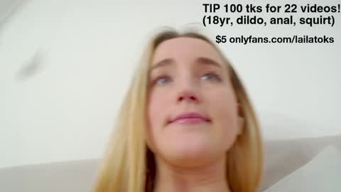 Snapshot of lailatoks chatting on October 26, 12:33 am lailatoks - TIP 100 tks  get all my videos 22 VIDEOS SQUIRT PUSSY DILDO online show from October 26, 12:33 am
