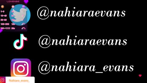 NAHIARA EVANS online show from December 17, 7:07 am