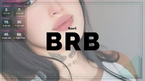 Snapshot of sari_belle chatting on October 18, 9:30 pm Sari online show from October 18, 9:30 pm