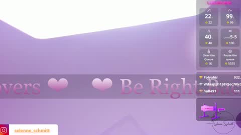 Snapshot of selenne_schmitt chatting on March 10, 1:01 am Selenne online show from March 10, 1:01 am