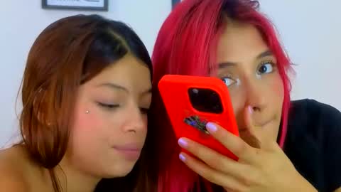 Snapshot of stormy_17 chatting on February 16, 5:04 pm STORMY red hair MARA brown hair.  -------dont forget to follow us online show from February 16, 5:04 pm